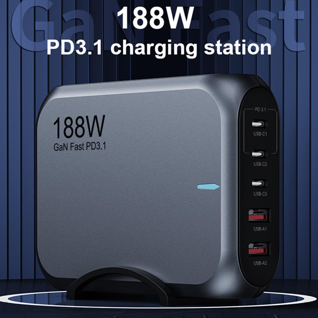 ZukiLand: 188W 5Ports Desk Charging Station