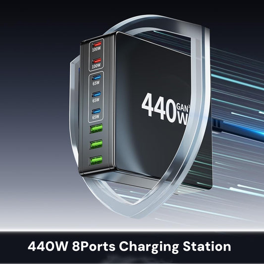 ZukiLand: 440W 8 Ports Charging Station