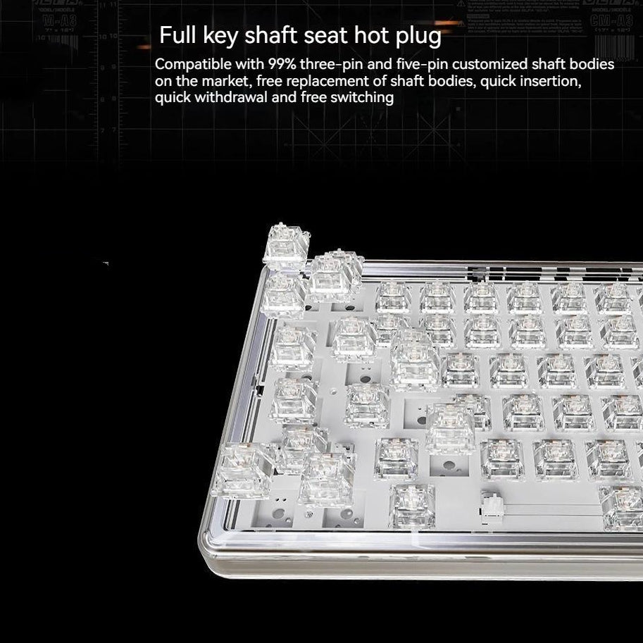 ZukiLand: K82 Transparent Mechanical Bluetooth Keyboard