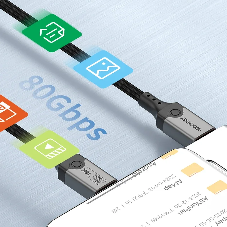 ZukiLand: 80Gbps 240W Cable for Charging and Data