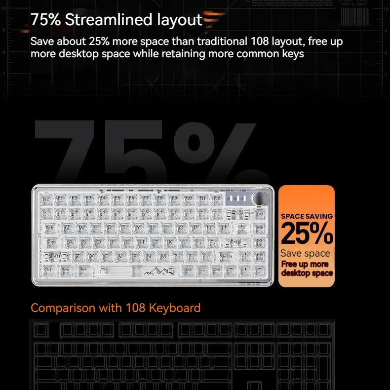 ZukiLand: K82 Transparent Mechanical Bluetooth Keyboard