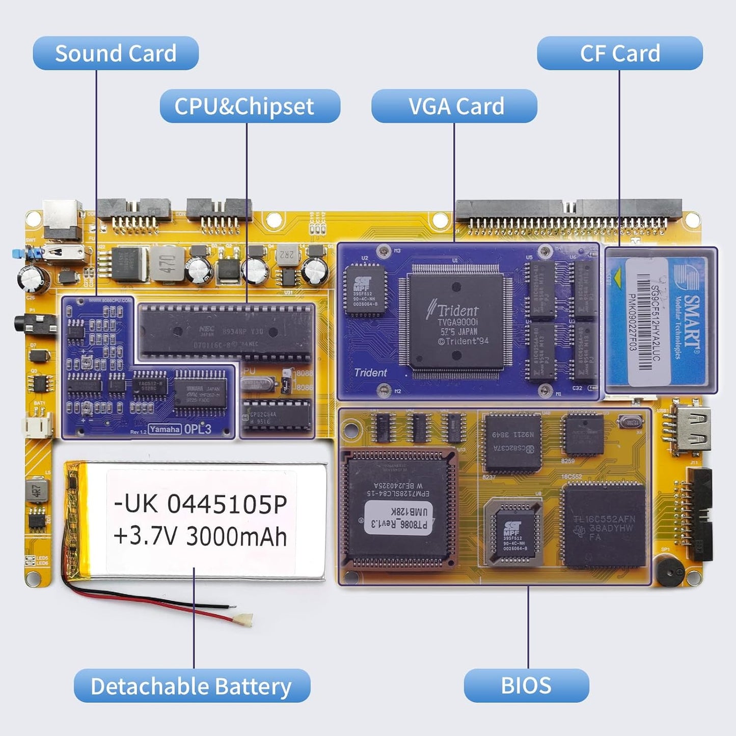 Pocket8086 PC-XT Laptop Computer(6.0 inch)