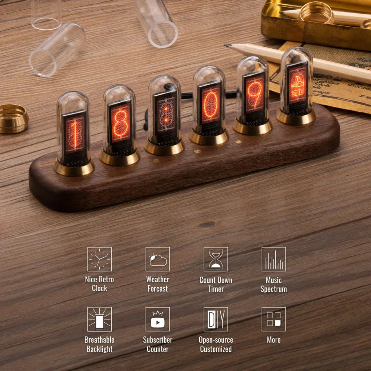 Nextube : A Retro Nixie Clock Inspired Modern Display